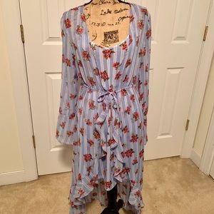 Floral maxi high-low dress